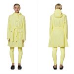NWT Curve Women’s Rains Waterproof Raincoat Yellow Hooded Trench Coat Size M Size M Photo 1