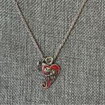 Jack Skellington And Sally Silver I Love You Necklace NEW Photo 2