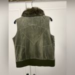 wilson's leather  Suede Patchwork Camo Vest w/ Faux Fur Collar Photo 9