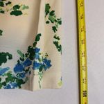 Ann Taylor VINTAGE 100% Silk Ivory Green Blue Floral Pleated A-Line Skirt Sz 4 # Photo 10