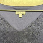 Olivia Matthews Blue Sheath Dress with Bell Sleeves and Lace Photo 1