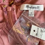 Madewell Floral Ruffle Neck Open Back Mini Dress in Vintage Quartz Size 0 NWT Photo 9