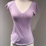 EXPRESS  Lilac Purple V-neck T-shirt Photo 0