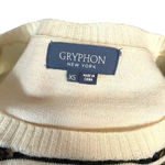 Gryphon New York Sequin Stripe Crewneck Sweater Ivory & Black Size XS Photo 5