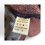 Fantastic Fawn Women's Open Cardigan Navy Orange Aztec Pattern Poncho S Western Photo 6