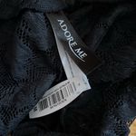 Adore Me NWT -  - Black Lace Halter Bodysuit size M Photo 3