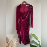 Alieva Narin DRAPED MIDI DRESS (MAROON) XL Photo 5