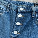 BLANK NYC  The Madison High Rise Crop Button Fly Jeans | Medium Blue | 29 Photo 4