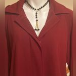 Gallery Red Utility Jacket With Removable Hood & Lining Sz M Red Hidden Buttons. Photo 1