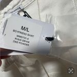 Who What Wear We What Wear White Denim Boyfriend Shirt Rigid Denim, New with tags Photo 4