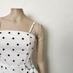 ASOS [] White Black Polka Dot Tied Bow Spaghetti Cami Strap Mini Sundress Size 4 Photo 6