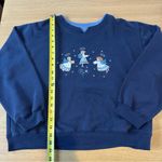 Vintage Shenanigans Blue Crewneck Angels Sweatshirt Sz M Embroidered Grannycore Photo 8