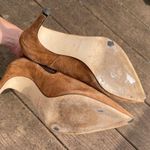 Nine West  Cognac Suede Stiletto Heeled Chelsea Ankle Bootie Size 7 Photo 3