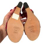 Stuart Weitzman NEW RED PATENT LEATHER WEDGE ANKLE STRAP SANDAL SHOES 7.5 Photo 7