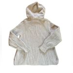 Gap Chunky Ribbed Knit Hooded Sweater Gray Cotton Womens Size Small Photo 1