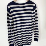 Treasure & Bond Navy Grey Stripe Crewneck Sweater - Large | Lightweight Knit Photo 1