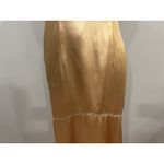 Mori Lee Light Gold Satin Vintage VTG Halterneck Gown Dress 13/14 Photo 2