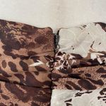 Euro Pinterest Mesh Brown Cream Tan Cheetah Leopard Asymmetric Midi Skirt 6 S Photo 4