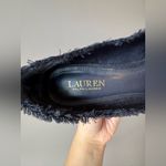 Ralph Lauren Lauren by Women’s Navy Peep Toe Linen Espadrilles Wedges Size 9 Photo 1