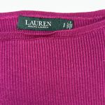 Ralph Lauren Lauren ribbed cotton sweater magenta sz SP Photo 2