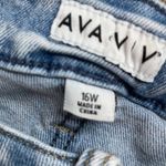 Ava & Viv  Light Wash Cut Off Denim Jean Shorts 16w Photo 2