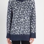 Current/Elliott The Cali Blue Brushed Leopard Print Sweater $316 EUC 0 Photo 0