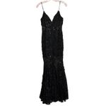 L’ATISE by Amy Black Sequin Lace Mermaid Evening Gown Dress Women’s. Size Small Photo 6
