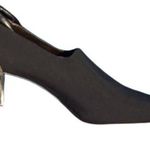 Donald Pliner Leather Shoe Pump Bootie Crepe Elastic Stretch $340 NWT Metal Heel Black Size 6 Photo 1