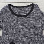 Kaisely  Black and Gray Knit Tunic Sweater Photo 7