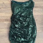 B Darlin  Dark Green Sparkle Glitter Formal Dress Adjustable  Photo 1