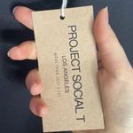 Project Social T dark brown cotton exposed seam lounge long sleeve t-shirt sz XS Photo 11