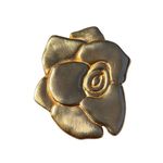 Big & Bold Gold Plated Rose Statement Brooch Pin Jewelry Women’s Vintage Piece Gold Photo 4