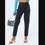 Princess Polly Zaiden Black Straight Leg Denim Jeans 10 Photo 2