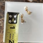 Swavorski Swarovski Crystal Pearl Drop Earrings Wedding Bridal Dainty Prom Everyday Style Photo 4