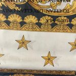 Vintage Starring 100% Silk Scarf Designed and Printed in Italy Gold Photo 4