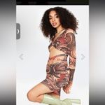 Dolls Kill Reeling Colors Sheer‎ Cut Out Dress size large black bead  marbled Photo 5