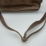 Vince Camuto  Metallic Taupe Leather Multi‎ Compartment Convertible Shoulder Bag Photo 3