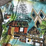 Chico's  Shirt Womens Large 2 African Short Sleeve V-Neck Cotton Artsy Art Print Photo 7