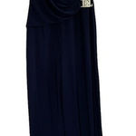 Anne Klein  Navy Blue Pants Jumpsuit with gold logo buckle. Size‎ 10 Photo 0