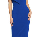 Dress the Population  Tiffany Dress Electric Blue One Shoulder Midi Size S Photo 0