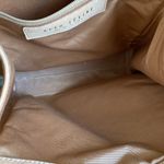 Beth Levine Suede Camel Tall Tote Purse Round Braided Rope Handles Shoulder Bag Tan Photo 7