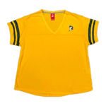 Nike Green bay Packers Jersey Womens Large Yellow Short Sleeve V Neck Pullover Photo 0