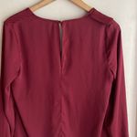 L'Academie The Ruffle Blouse in Cabernet Photo 7