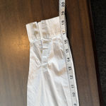 Eileen Fisher  Sz LG Button Up Shirt White Band Collar Business Career Minimalist Photo 10