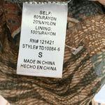 Ellison Semi Sheer Patchwork Print Maxi Dress Multicolor Long Sleeve Casual S Photo 4