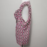 Pacific&Co 9&  Pink Butterfly Drapeneck Sleeveless Jersey Knit Blouse Size Large Photo 3