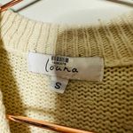 LOUNA Ivory Embroidered Puff Sleeve Floral Chunky Knit Sweater Size Small Photo 8