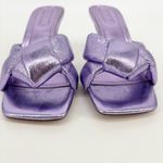 D'Amelio Leenoa Lavender Metallic Knotted High Heel Slide Sandals Size 8 Purple Photo 3