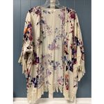 Umgee  U.S.A. Shawl Wrap Multi Floral‎ Size L Fringe Edge lightweight comfy cute Photo 1