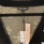 For Love & Lemons Black Daisy Print Sweater Button Oversized Cardigan NEW Large Photo 3